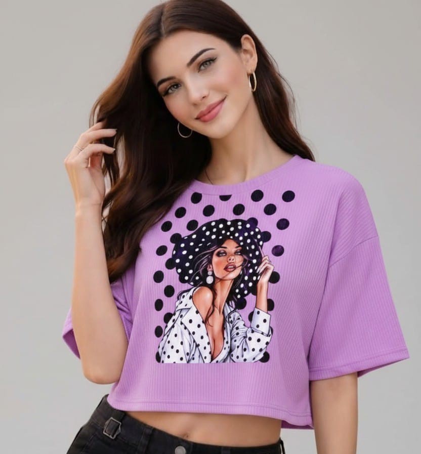 Crop de Dama Talle Único Tela Morley Ratier - Imagen 3