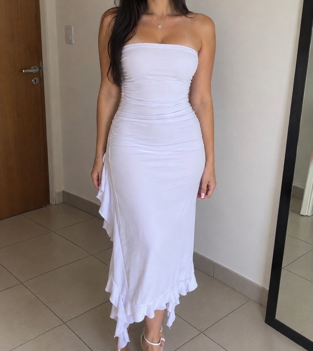 Vestido Recto Flecos - Imagen 1