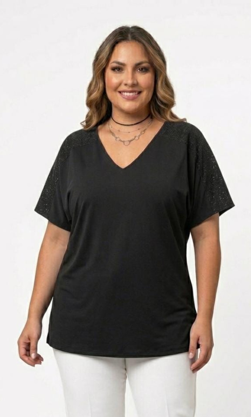 Blusa Combinada Brillo - Imagen 2