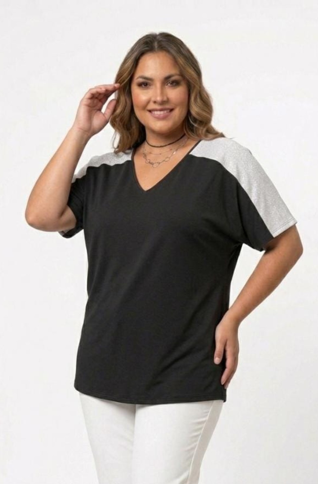 Blusa Combinada Brillo - Imagen 3