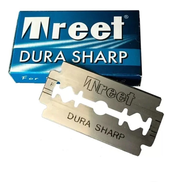 Treet Dura Sharp Blíster de 100 Filos Hojillas Navaja Barbería - Imagen 3