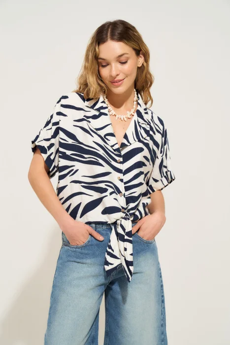 Camisa Nudos Estampada