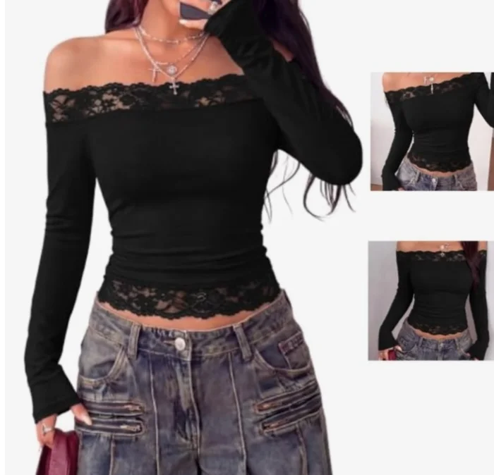 Remera Manga Larga Cuello Bote