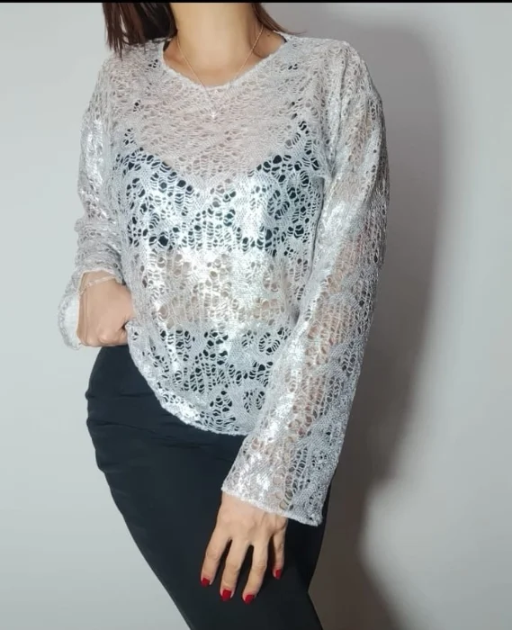 Remera Encaje Manga Larga