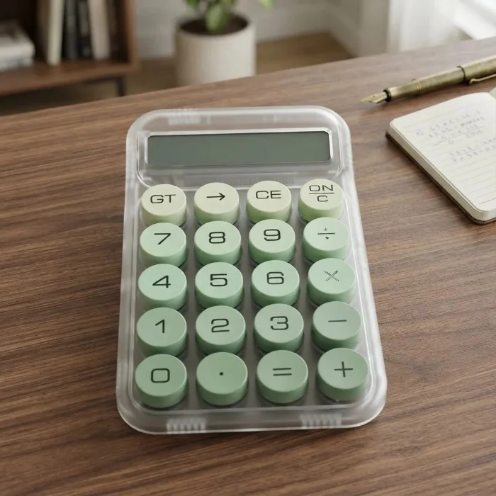 Calculadora Transparente Teclas Degrade Mecanicas 10 Digitos