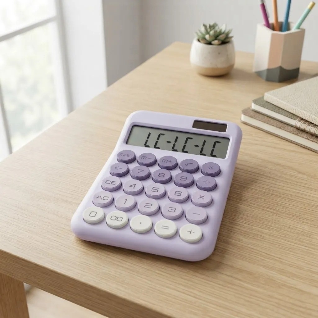 Calculadora Color Pastel Degrade Teclas Mecanicas 12 Digitos - Imagen 2