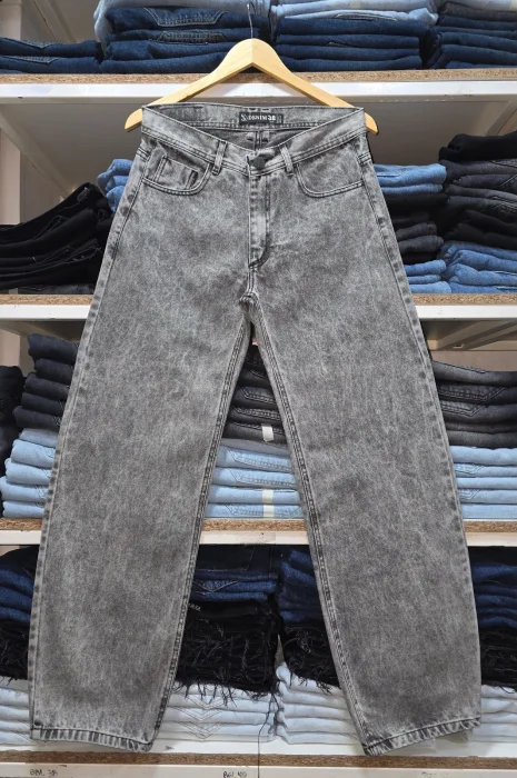 Jeans Baggy Gris Nevado Claro