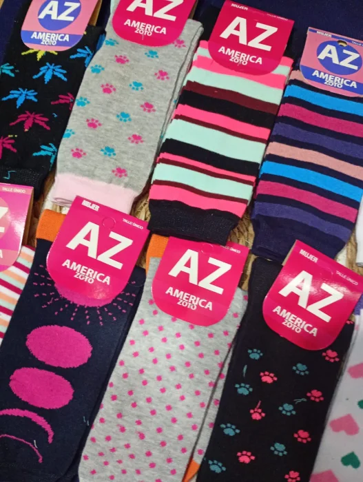Az Medias Media Caña Estampado Mujer