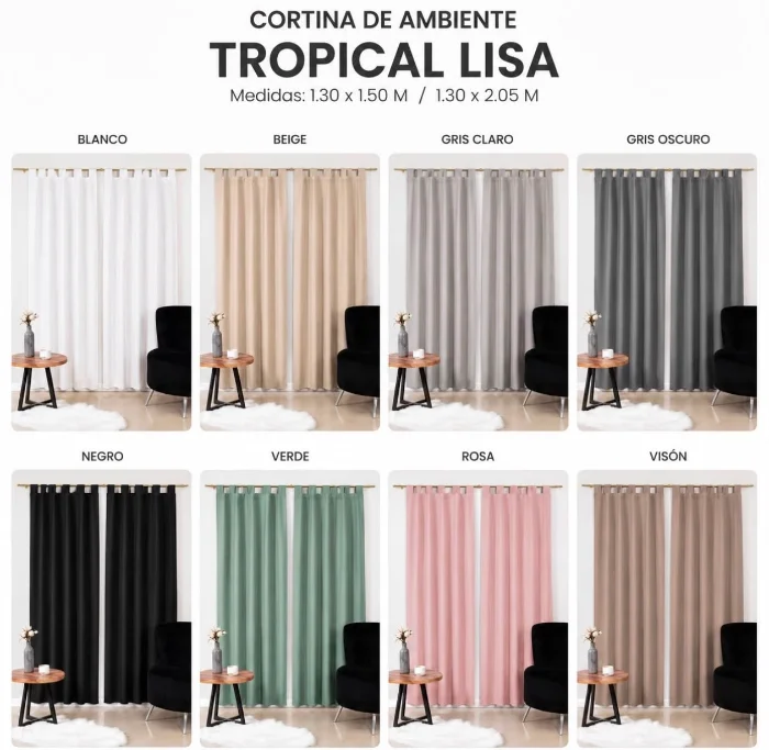 Cortina Tropical Lisa de 1.30x 2.05