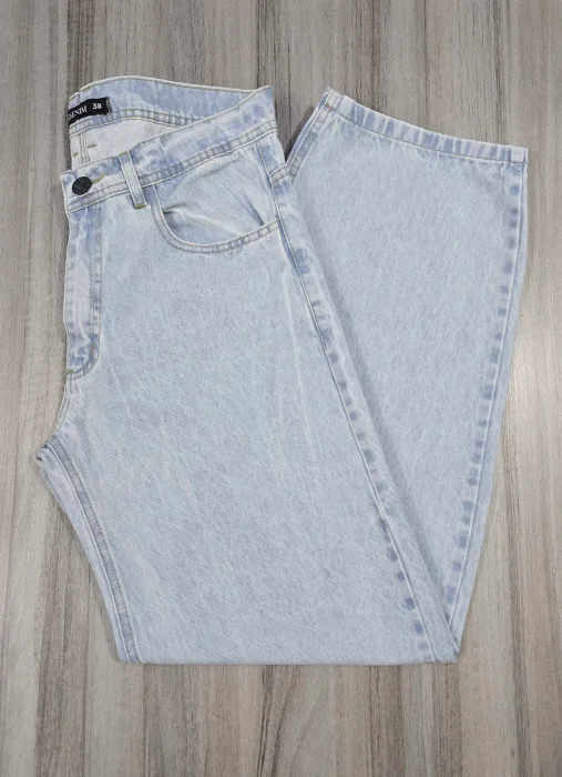 Jeans Baggy Liso Celeste Claro