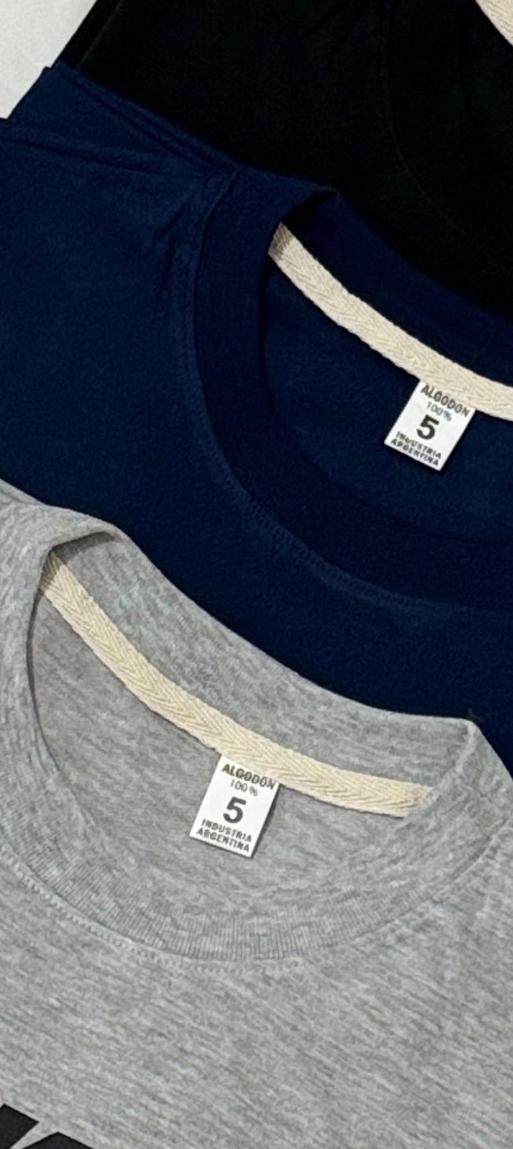Remeras Lisas y Estampadas de Algodón Peinado - Imagen 2