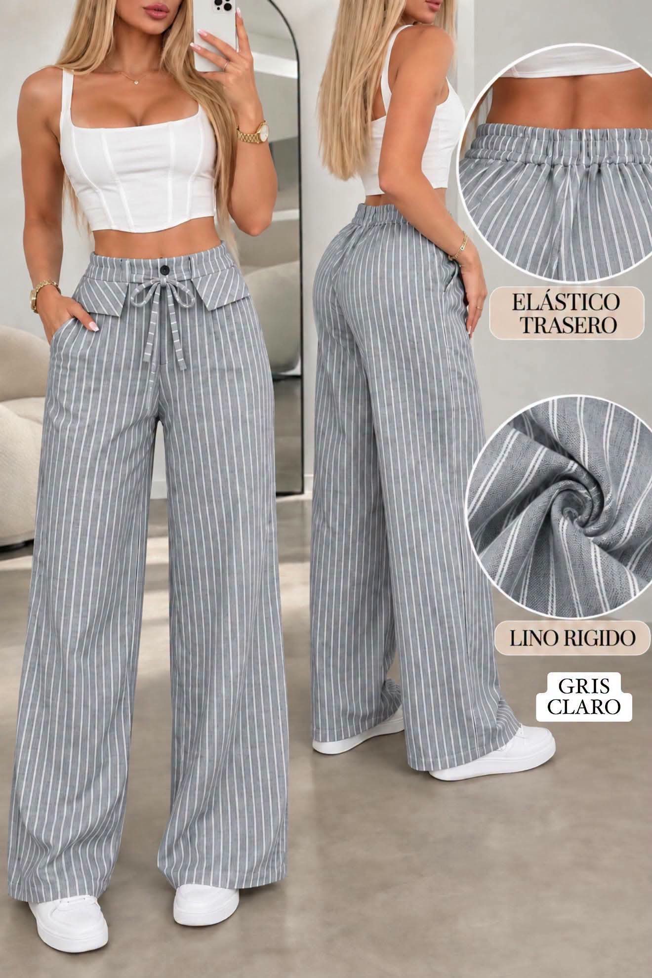 Pantalón Rayado Importado - Imagen 3