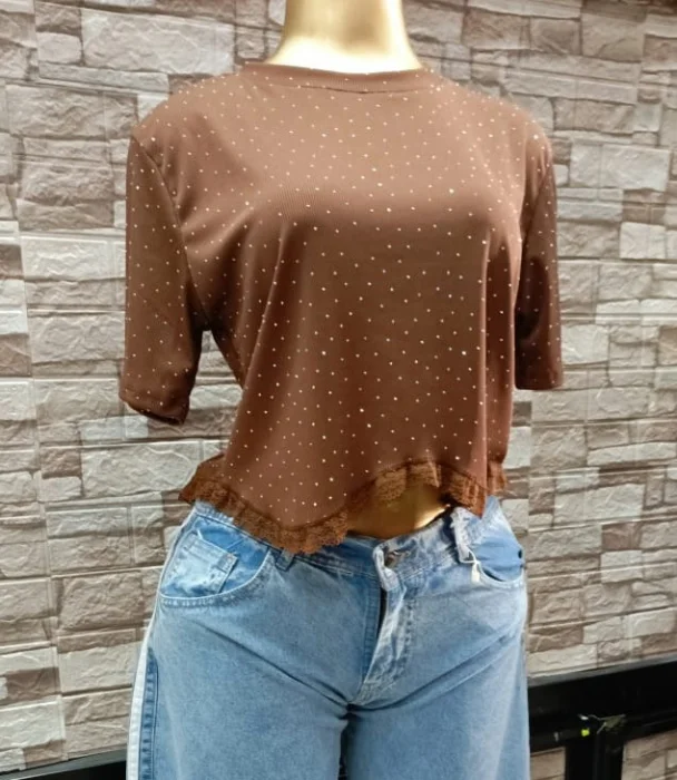 Remeras de Morley  con Brillo  y Puntilla