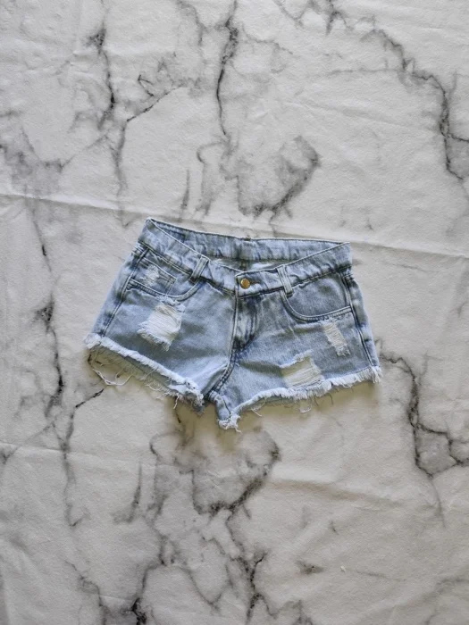 Short Celeste con Rotura
