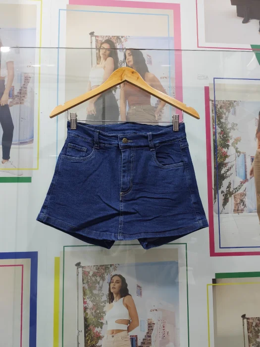 Pollera Pantalón Azul Elastizado