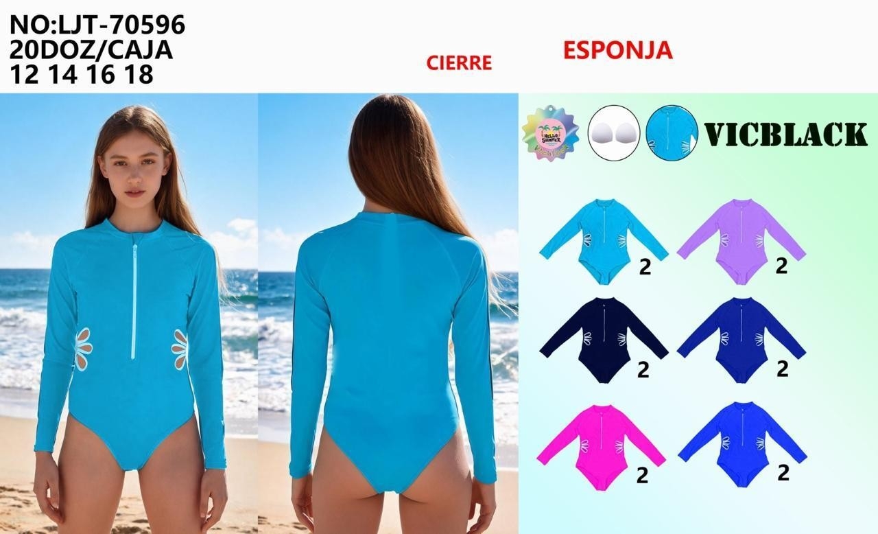 Mallas Manga Larga con Short con Protección Uv - Imagen 3