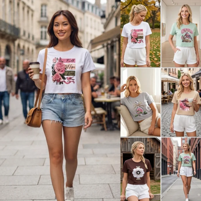 Remera Oversize Corta Estampado
