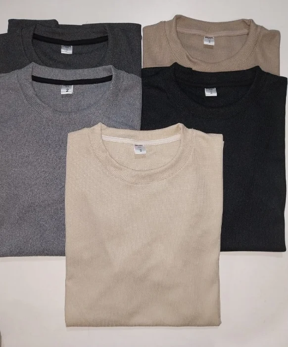 Remera Waffle de Hombre Lisa