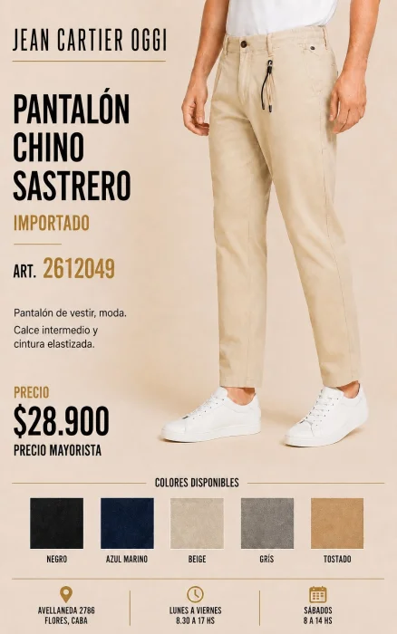 Pantalon Sastrero Importado Tela Tramada