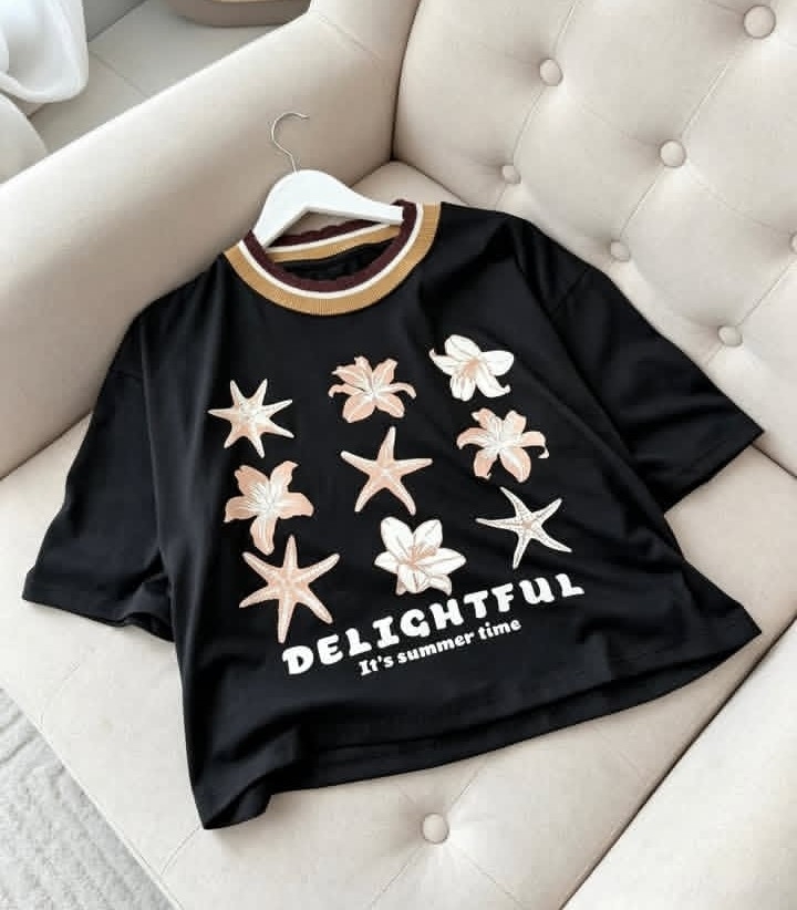 Remera con Cuello Tejido - Imagen 3