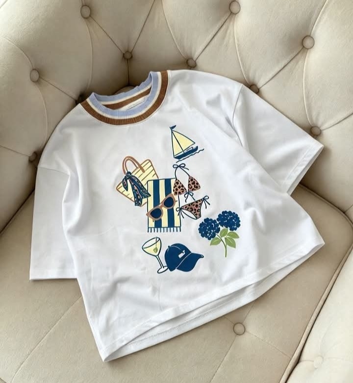 Remera con Cuello Tejido - Imagen 2