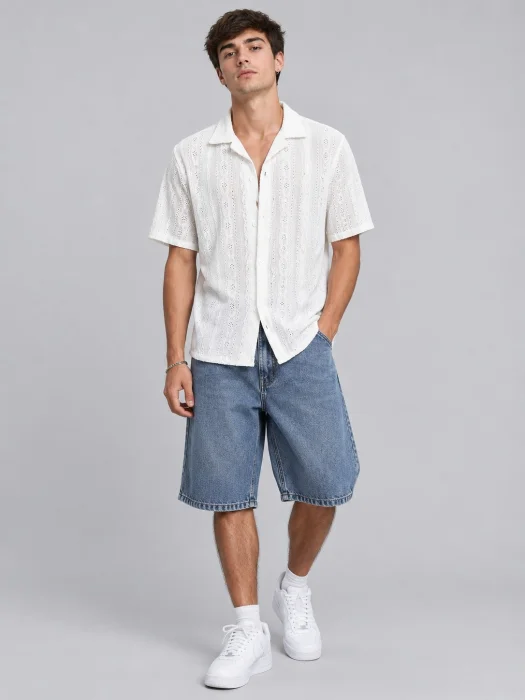 Camisa Boxy Hawái Broderi
