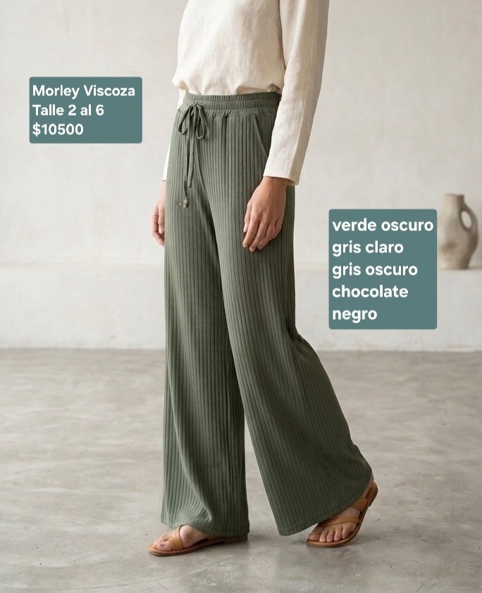 Pantalon Palazzo en Morley Viscoza - Imagen 1
