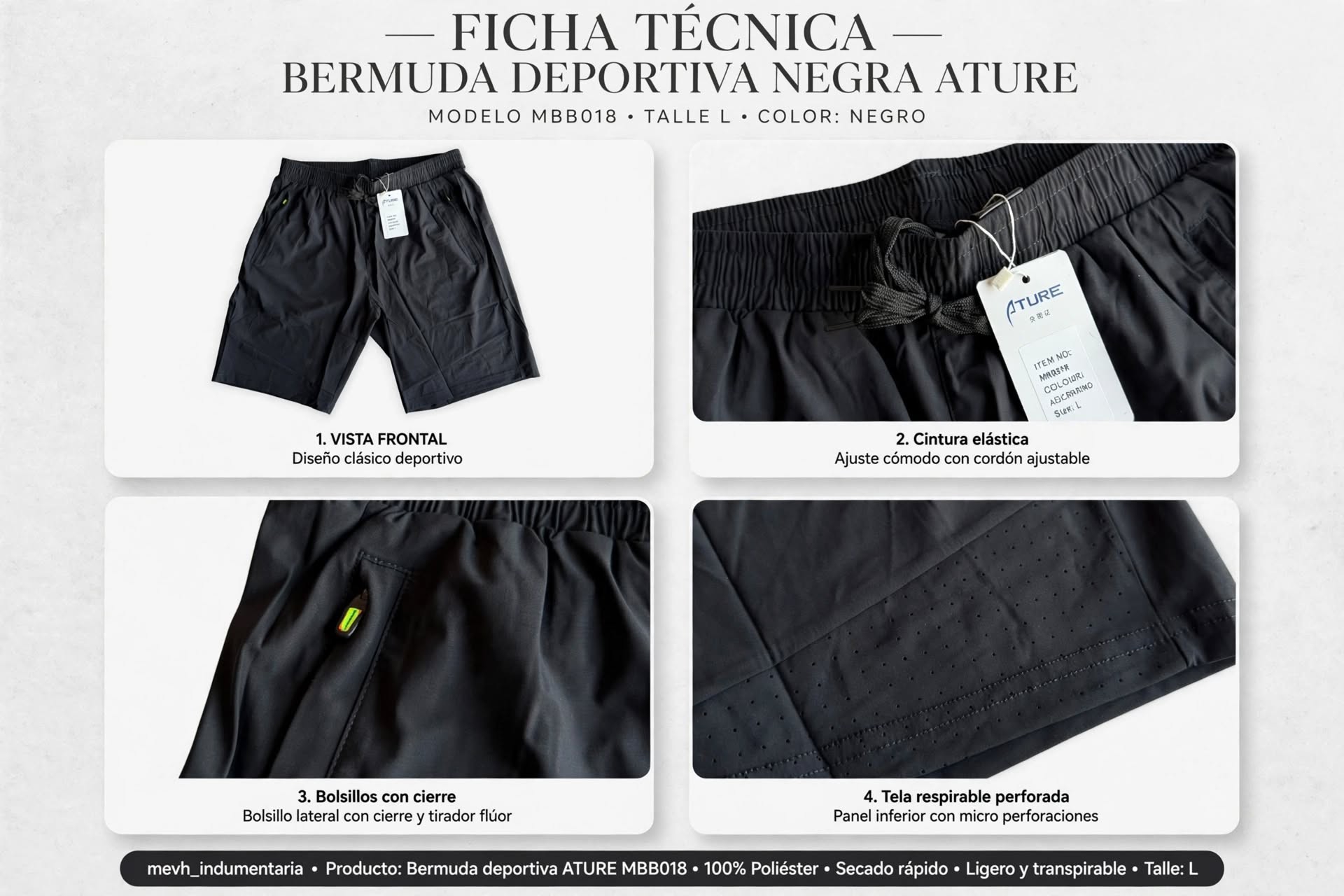 Short Deportivo Ature Importado - Imagen 2