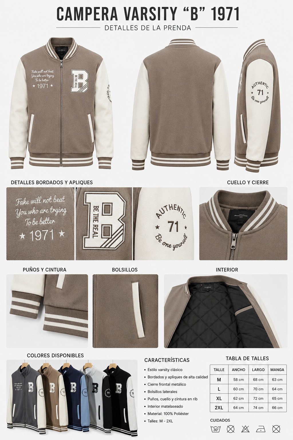 Campera Universitaria Importada - Imagen 2