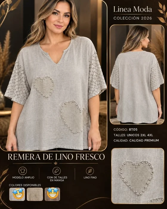 Remera de Lino Fino Bt05
