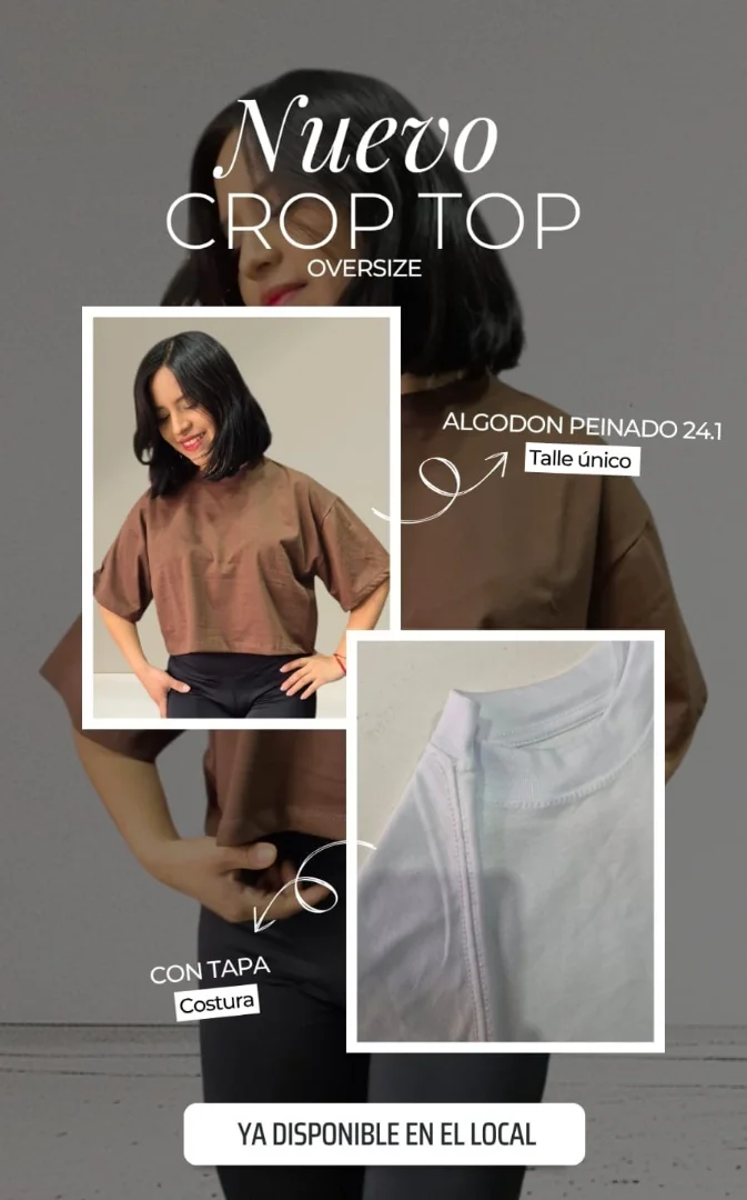 Crop Top Oversize - Imagen 1