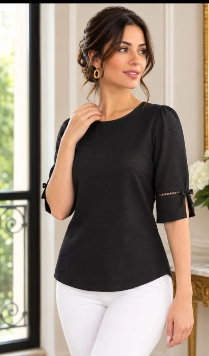 Remera Lino Espandex Manga 3/4 por Pedido