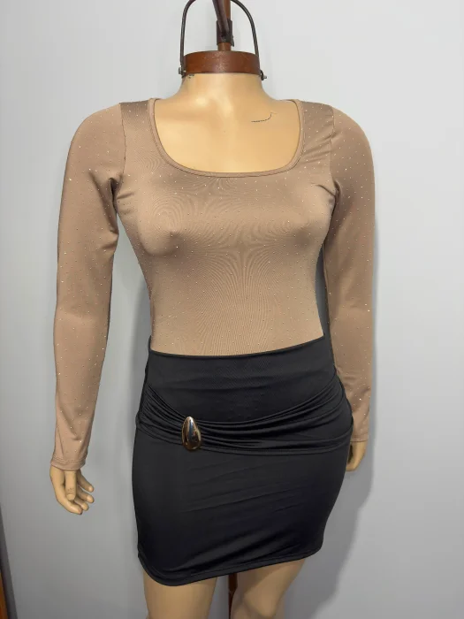 Body Strass Cuello Cuadrado