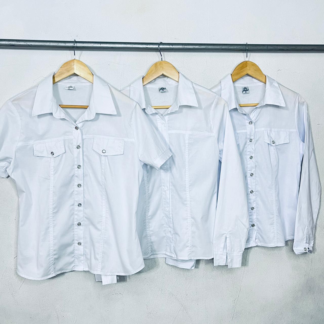 Camisa Importada Poplin Elastizada Camisa de Dama Camisa de Mujer Uniforme - Imagen 3