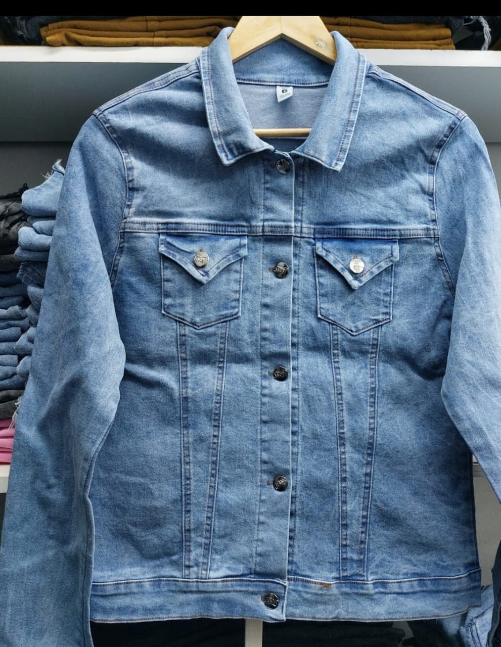 Talles Especiales Camperas de Jeans Dama Elastizadas - Imagen 2