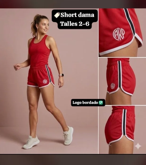Short Futbol Dama Afabocariver Logo Bordado