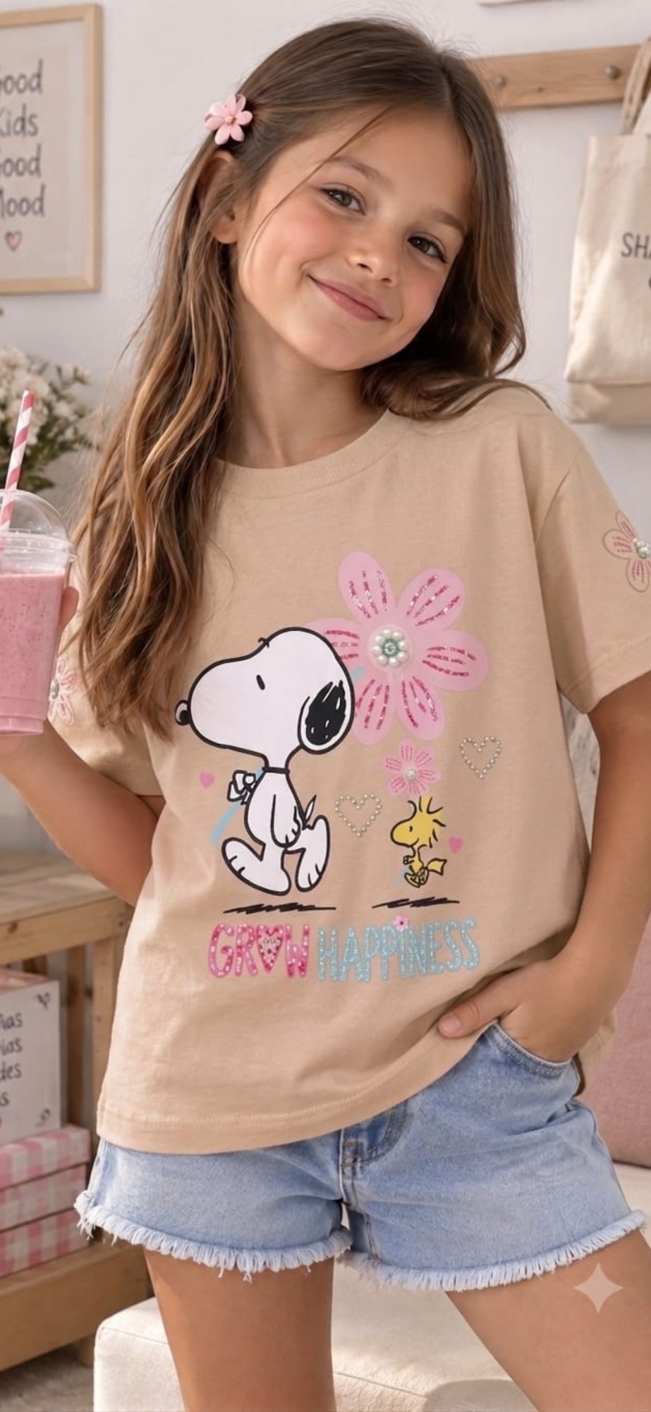 Remeron Oversaid de Snoppy con Strass - Imagen 3