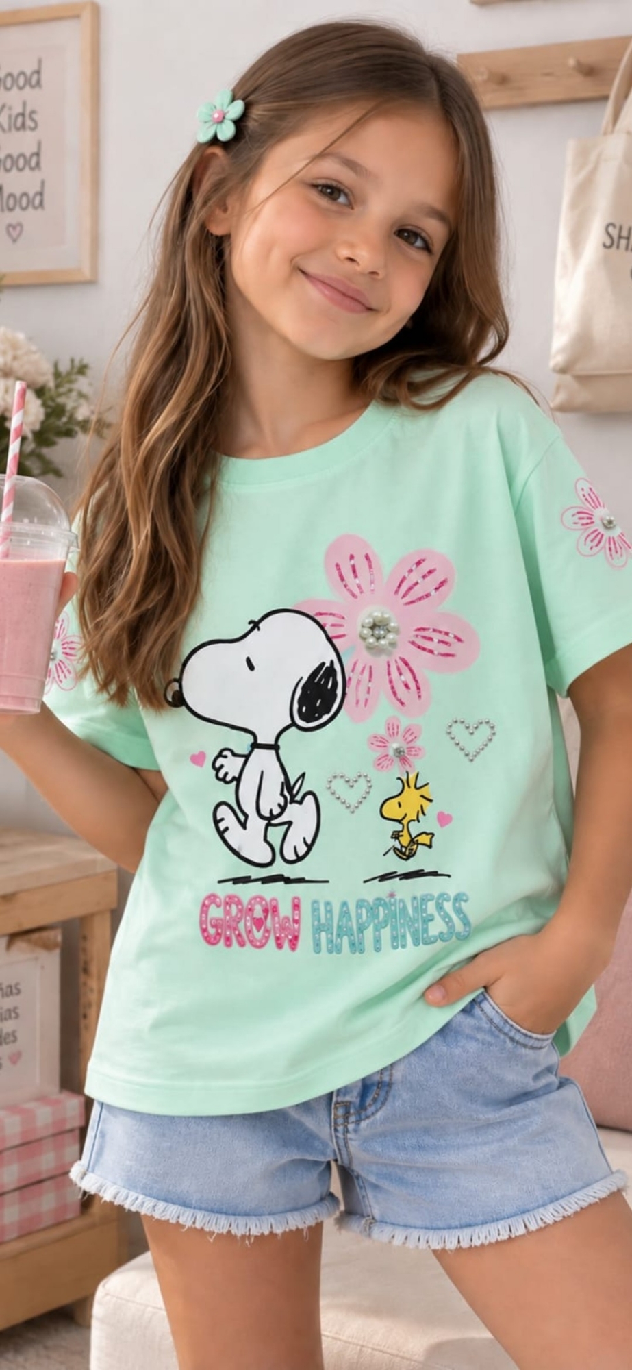 Remeron Oversaid de Snoppy con Strass - Imagen 5