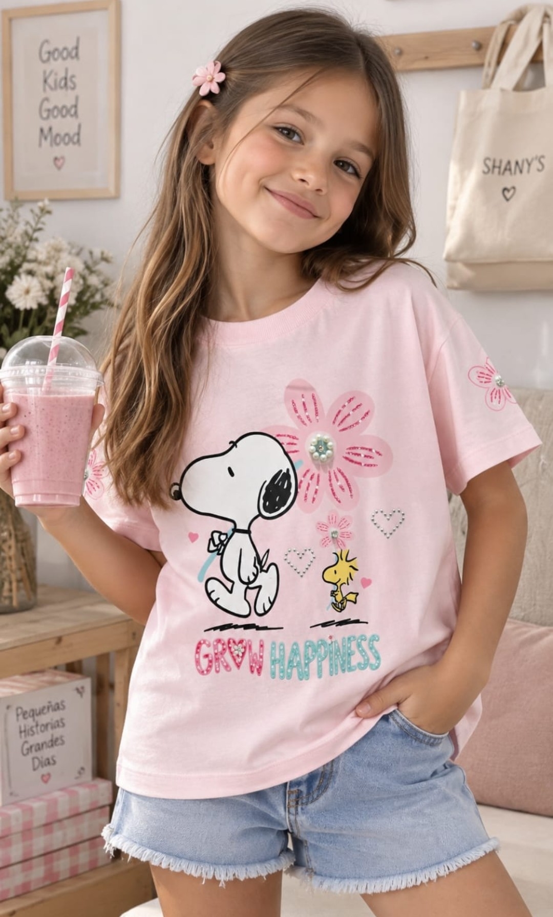 Remeron Oversaid de Snoppy con Strass - Imagen 7