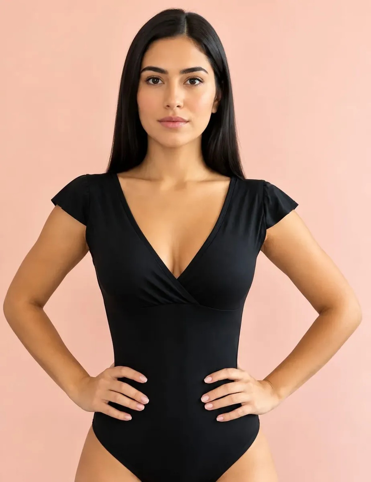 Body Mujer Escote V con Volado Talle Unico (artículo 188) - 30.1%20BODY%20CUELLO%20V%20CON%20VOLADOS.jpg