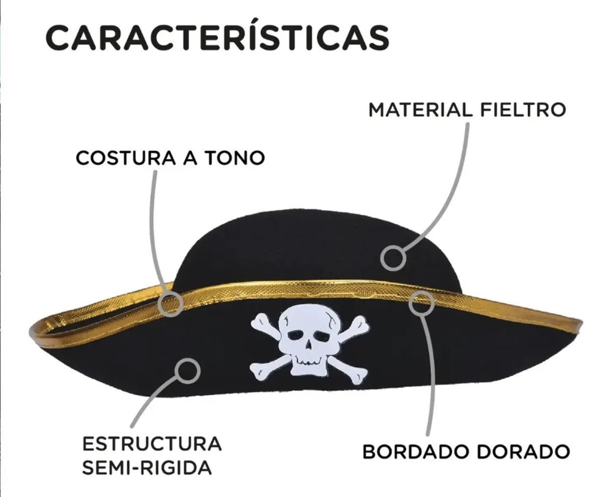 Sombrero, Gorro Pirata, Halloween - Imagen 4