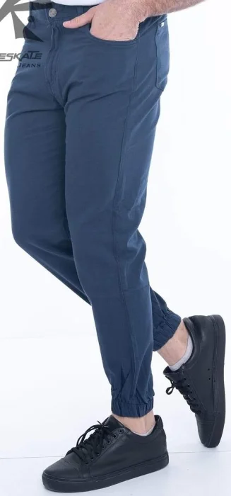 Joguers Mom Gabardina Rigida Azul Marino Liso