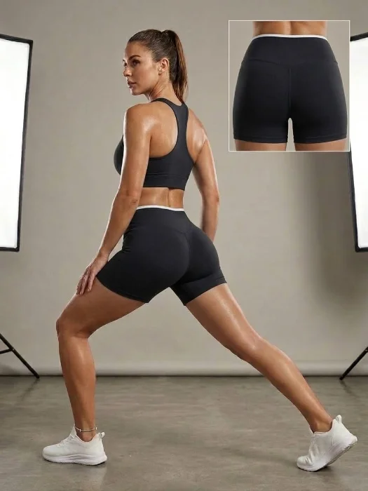 Short Corazon Negro Cintura Cruzada
