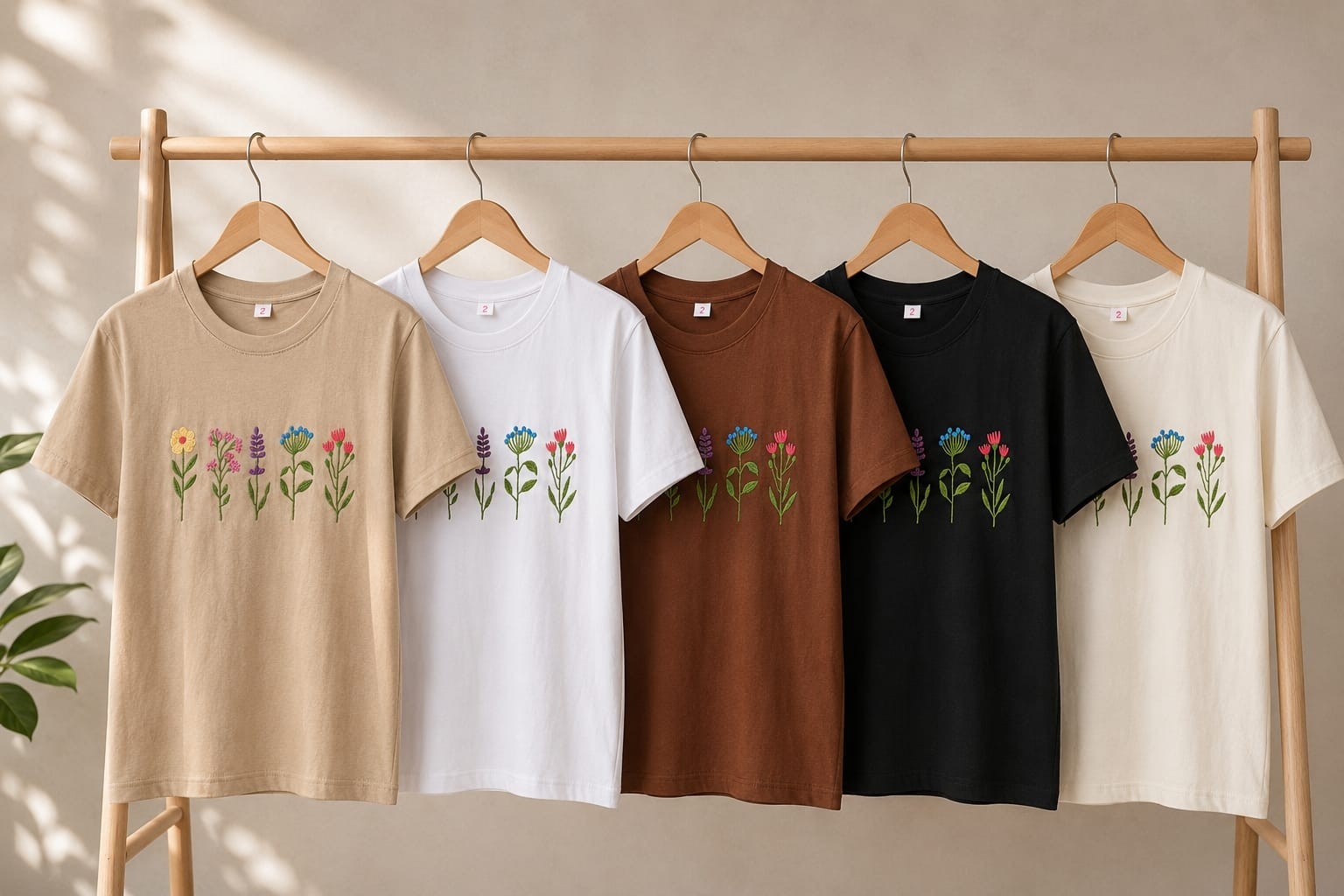 Remeras Bordadas Rosas - Imagen 2