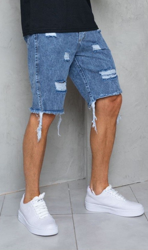 Bermudas Jeans Mom con Roturas Desflecado - Imagen 2