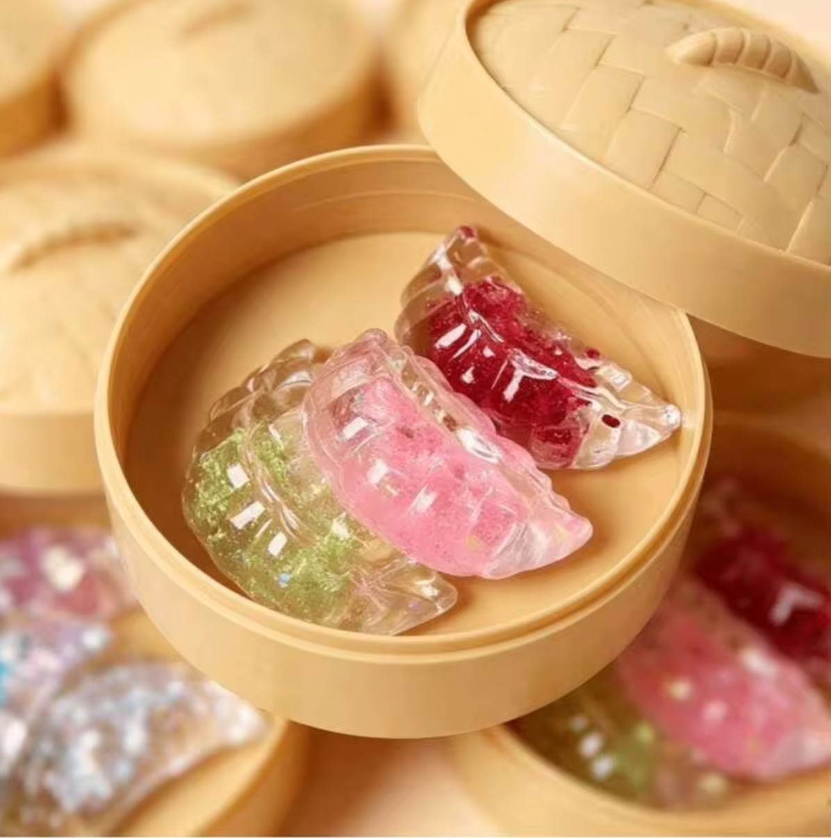 Squishy × 3 Mini Dumpling, Anti Estres - Imagen 2