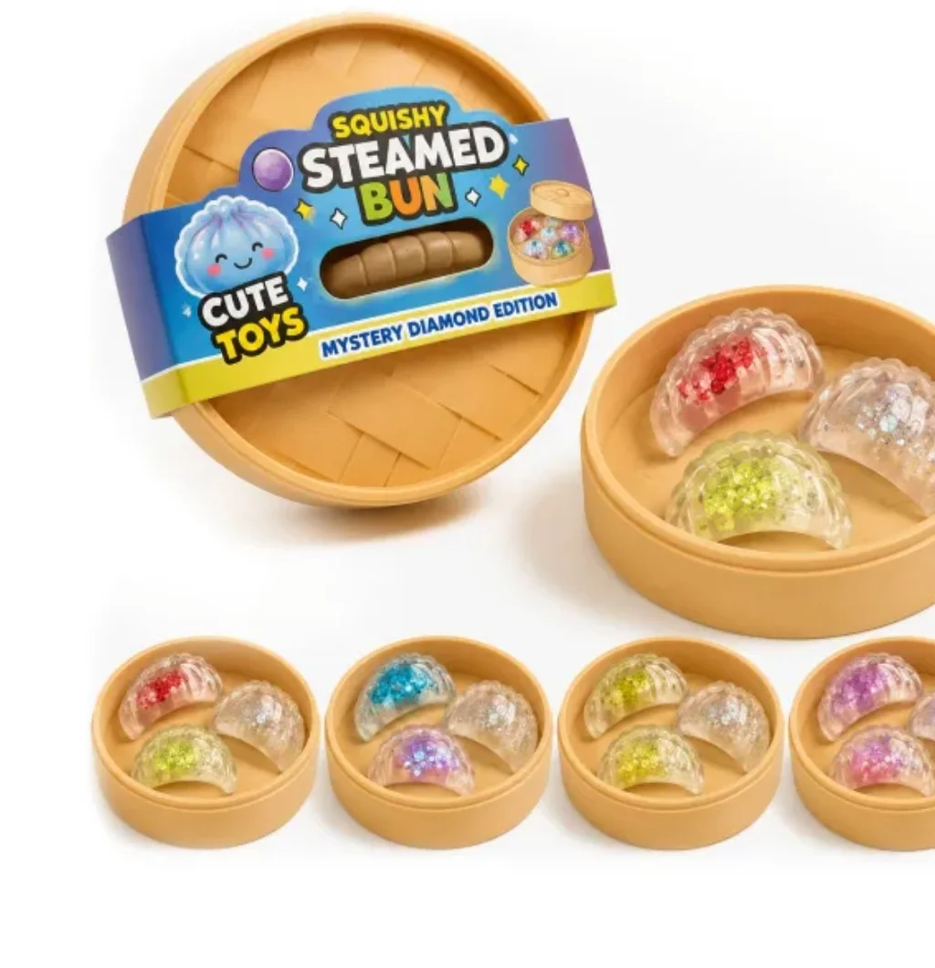 Squishy × 3 Mini Dumpling, Anti Estres - Imagen 3