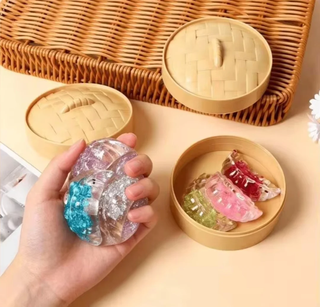 Squishy × 3 Mini Dumpling, Anti Estres - Imagen 4