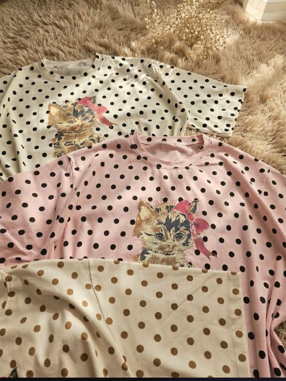 Remera Boxy Fit Algodón Lunares Estampado - Imagen 3