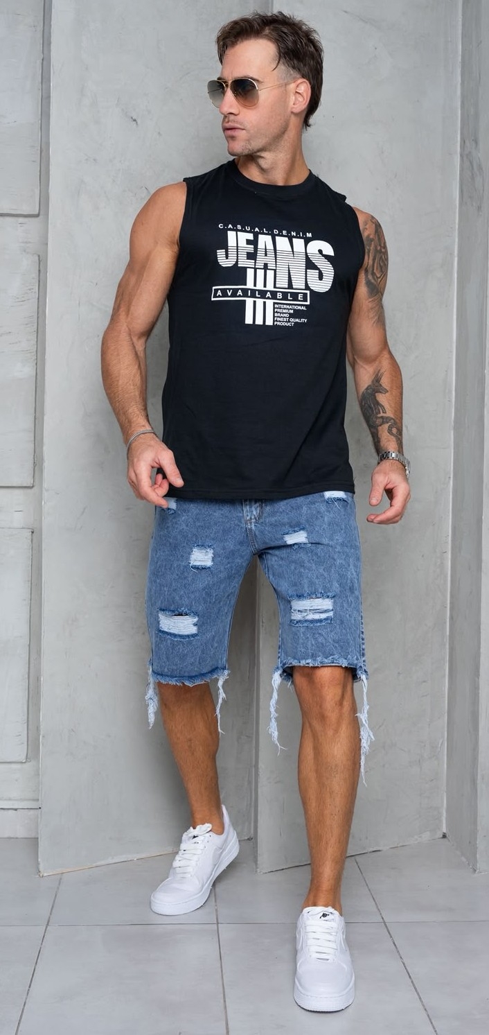 Musculosa Manga Cero Algodón Peinado - Imagen 3